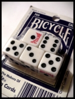 Dice : Dice - 6D - Bicycle Logo With Pips Set of 5